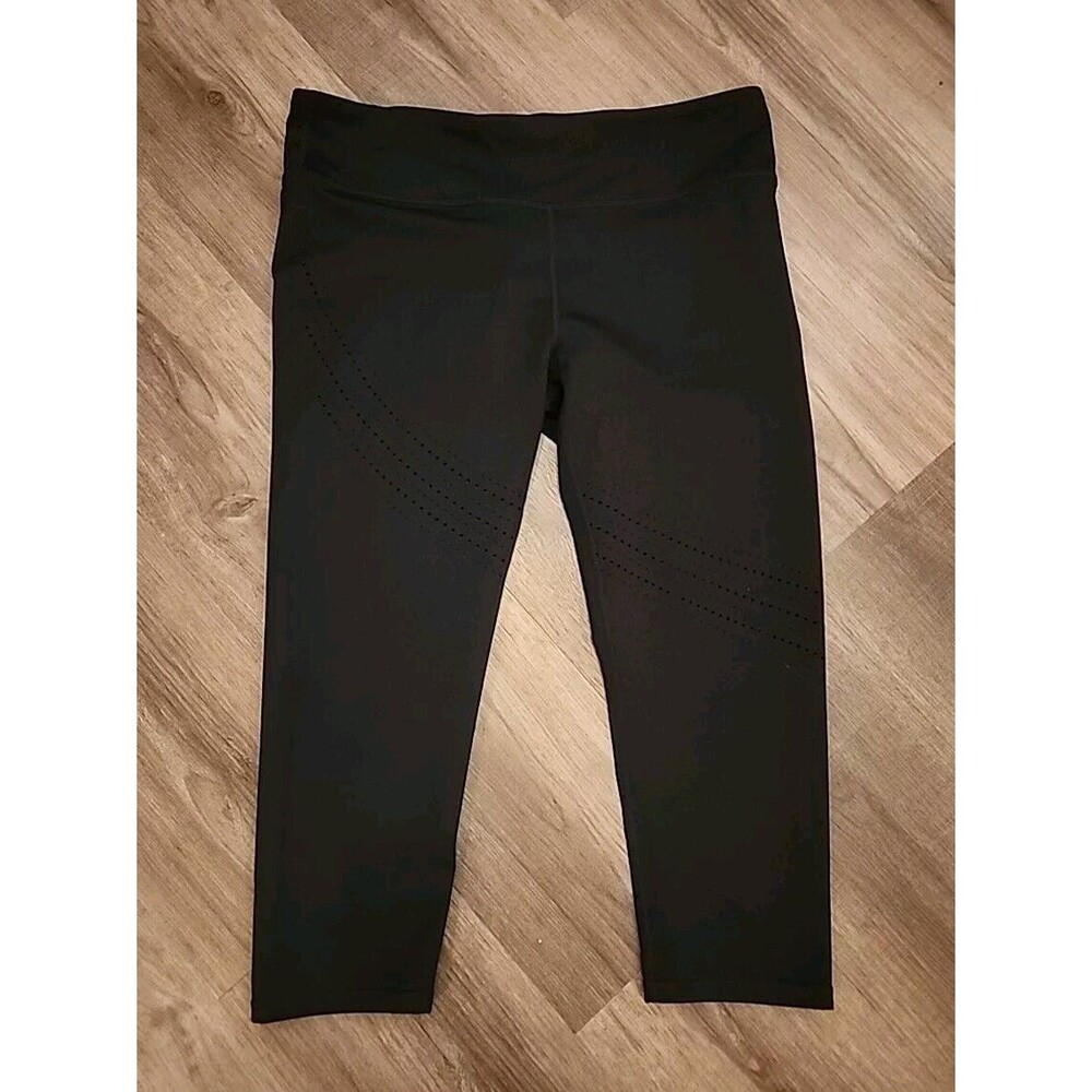 Fabletic Leggings Black Cropped Size  Large Mesh